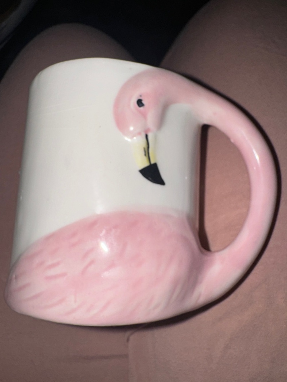 Source Unknown Pink Flamingo Ceramic Mug